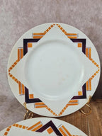 Lot de 8 assiettes plates Moulin des Loups & Hamage, modèle littoral