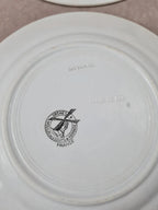 Lot de 8 assiettes plates Moulin des Loups & Hamage, modèle littoral
