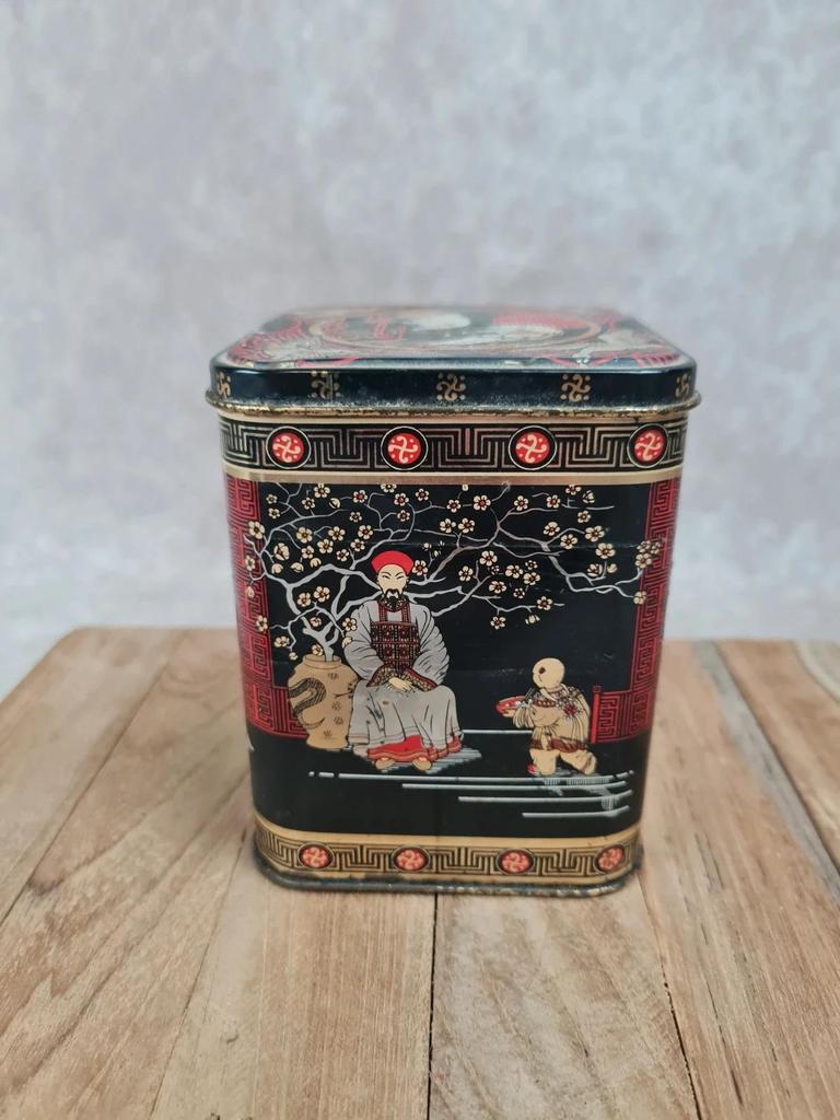 🖤 Lot de deux boîtes à thé vintage
