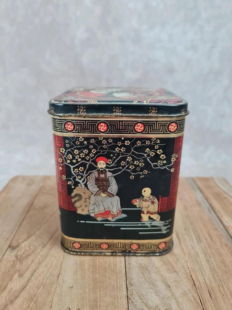 🖤 Lot de deux boîtes à thé vintage