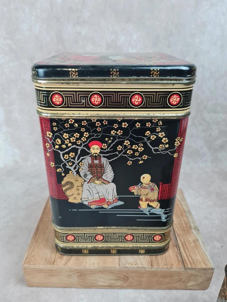 🖤 Lot de deux boîtes à thé vintage
