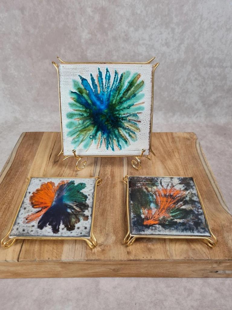 Lot dessous de plat & dessous de bouteille Villeroy & Boch – céramique vintage