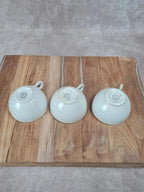 Lot vintage Kg Lunéville, 3 tasses + 3 soucoupes + 1 tasse offerte