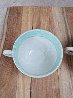 Lot vintage Kg Lunéville, 3 tasses + 3 soucoupes + 1 tasse offerte