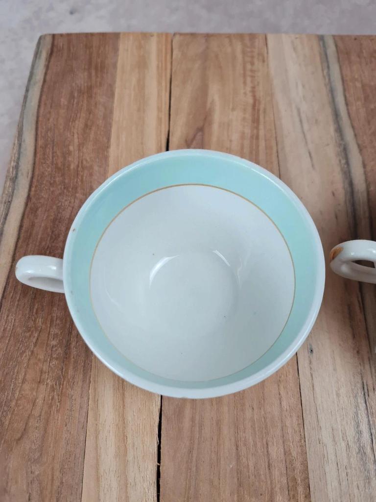 Lot vintage Kg Lunéville, 3 tasses + 3 soucoupes + 1 tasse offerte