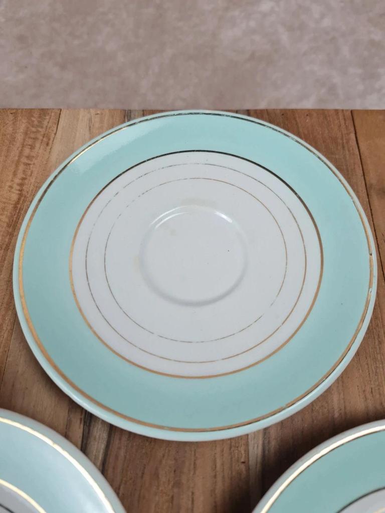 Lot vintage Kg Lunéville, 3 tasses + 3 soucoupes + 1 tasse offerte