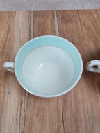 Lot vintage Kg Lunéville, 3 tasses + 3 soucoupes + 1 tasse offerte