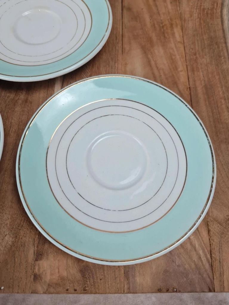 Lot vintage Kg Lunéville, 3 tasses + 3 soucoupes + 1 tasse offerte