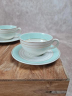 Lot vintage Kg Lunéville, 3 tasses + 3 soucoupes + 1 tasse offerte