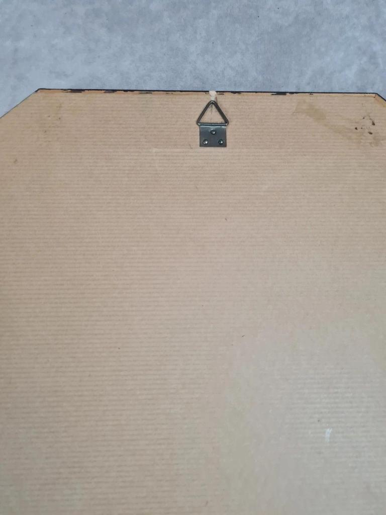 🪞 Miroir octogonal vintage avec cadre fleuri peint main 🌸