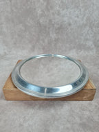 Miroir rond vintage métal & bois – à poser ou à suspendre