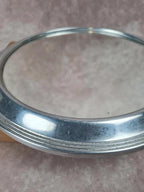 Miroir rond vintage métal & bois – à poser ou à suspendre