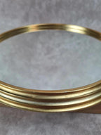 Miroir rond vintage ou dessous de plat en laiton 🪞