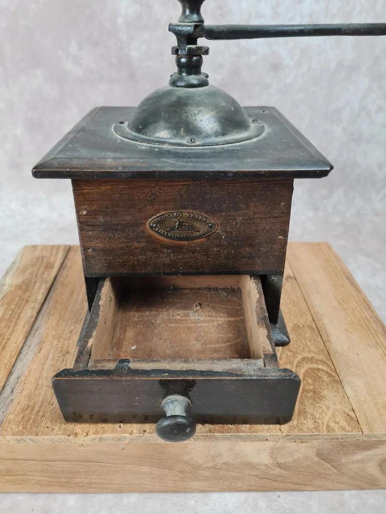 Moulin à café ancien Peugeot Frères en bois et métal 🫘