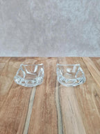 🩵 Paire de mini vide - poches en cristal signés Daum France
