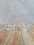 🩵 Paire de mini vide - poches en cristal signés Daum France