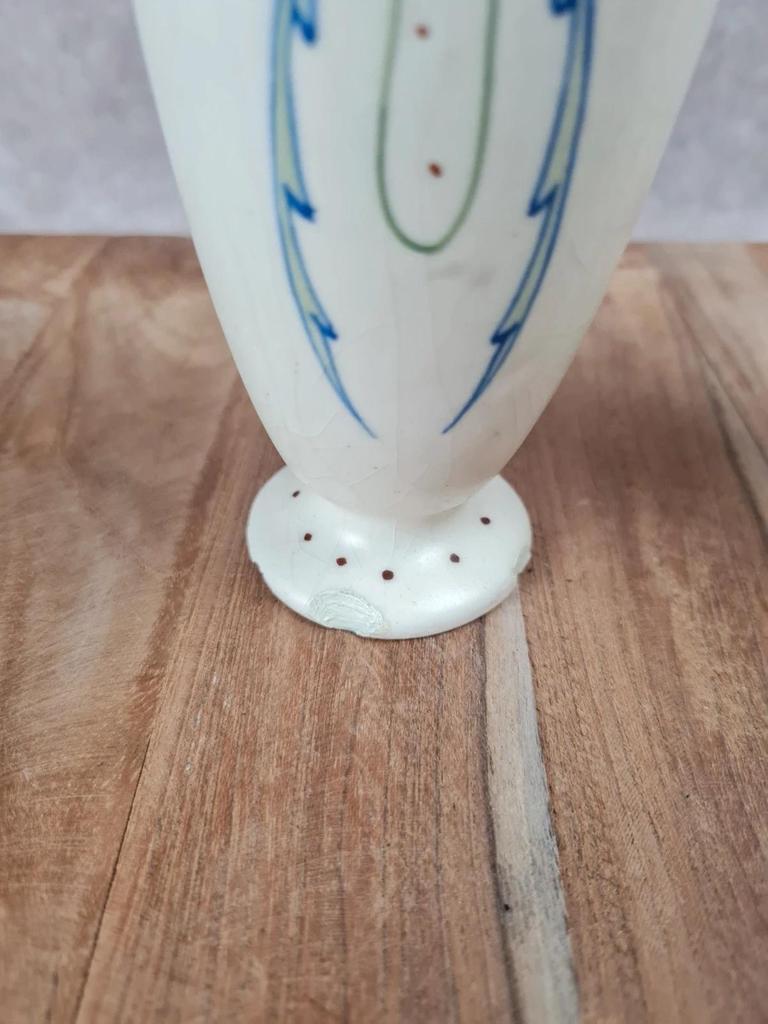 Paire de vases Art nouveau Arnhem 🇳🇱 faïence peinte main vers 1911 🌿