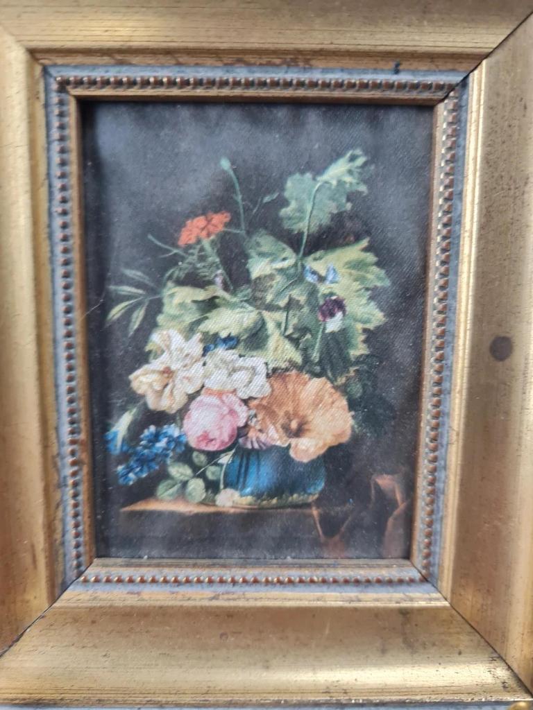 🌼 Petit cadre vintage – impression sur tissu 🌼