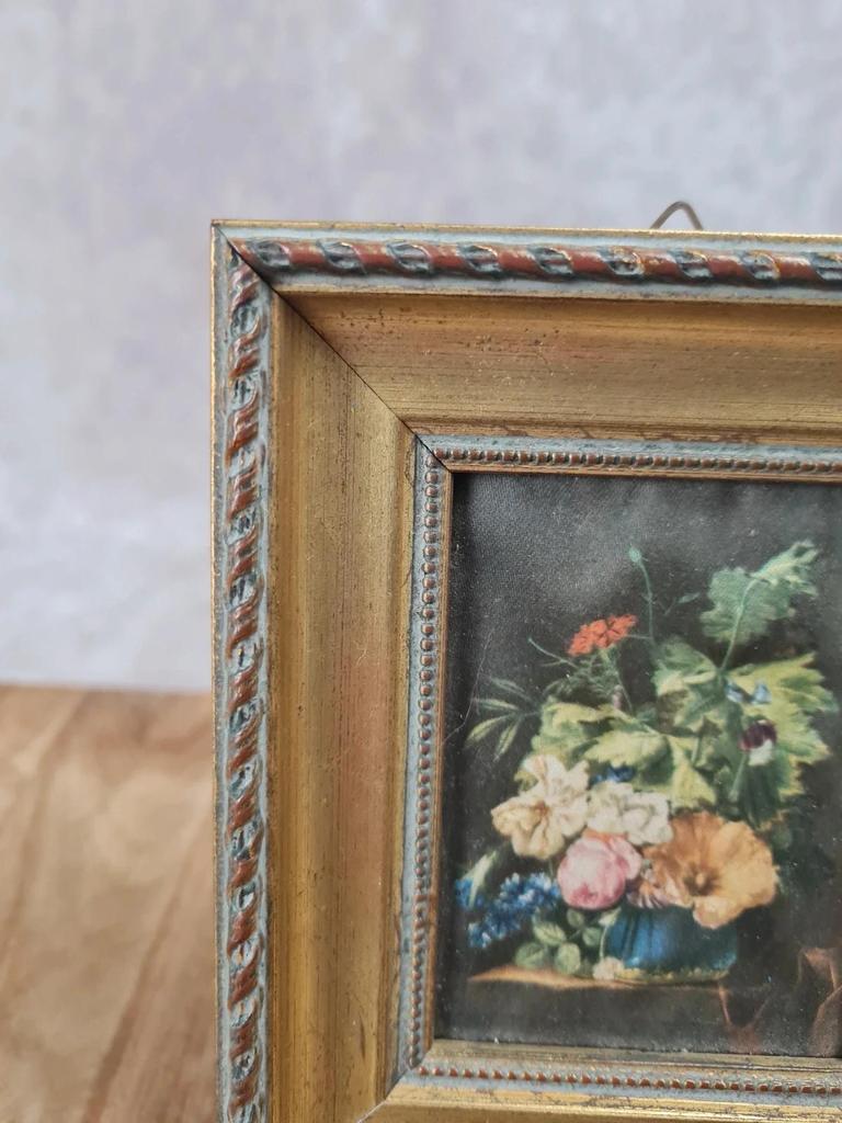 🌼 Petit cadre vintage – impression sur tissu 🌼