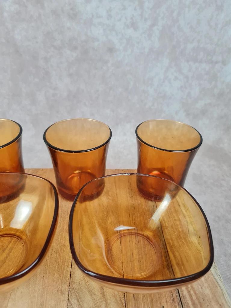 Petit lot vintage Duralex 🍯 Verre ambré