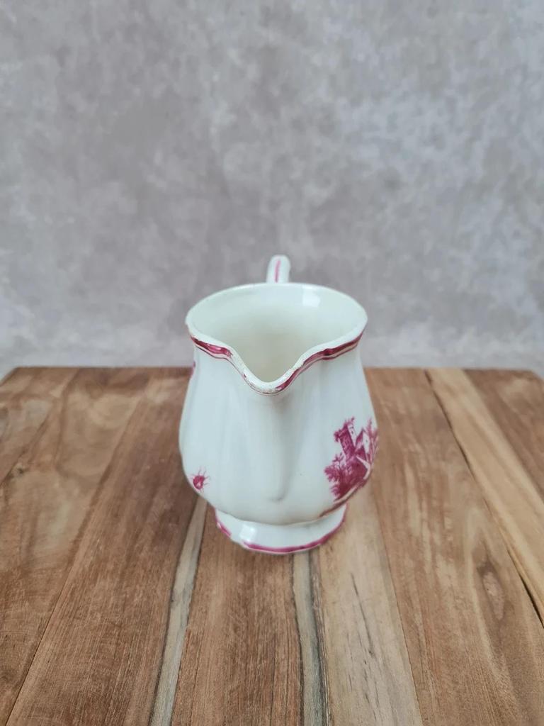 Petit pichet ancien Gien – décor “paysage Rose” 🌸