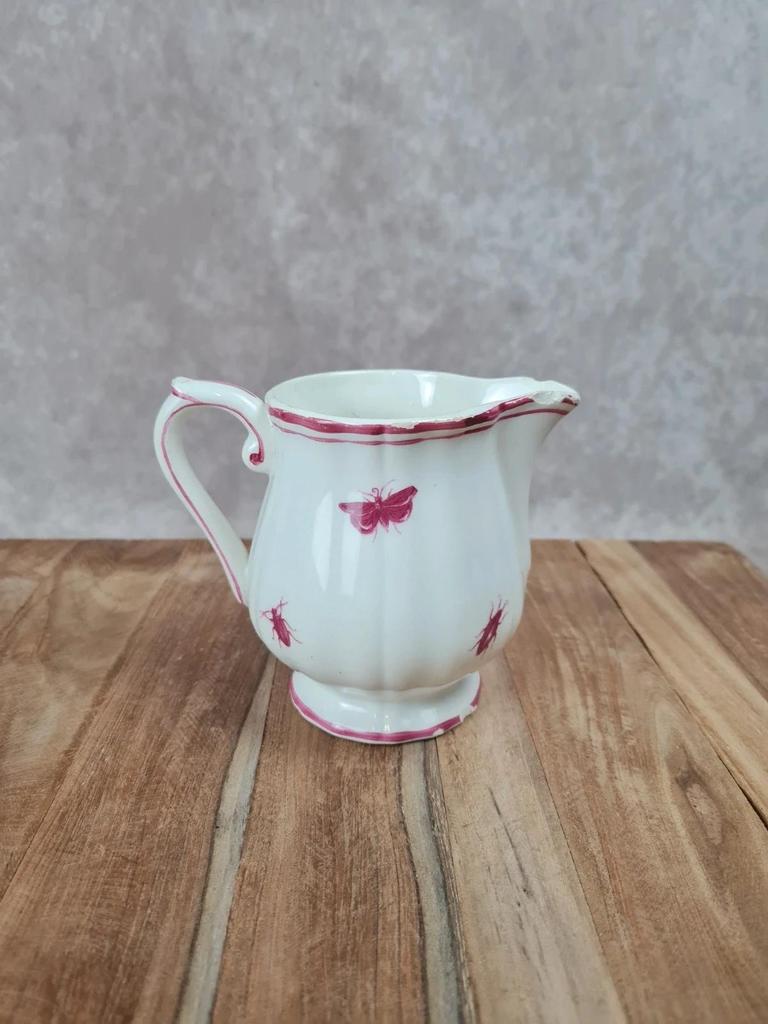 Petit pichet ancien Gien – décor “paysage Rose” 🌸