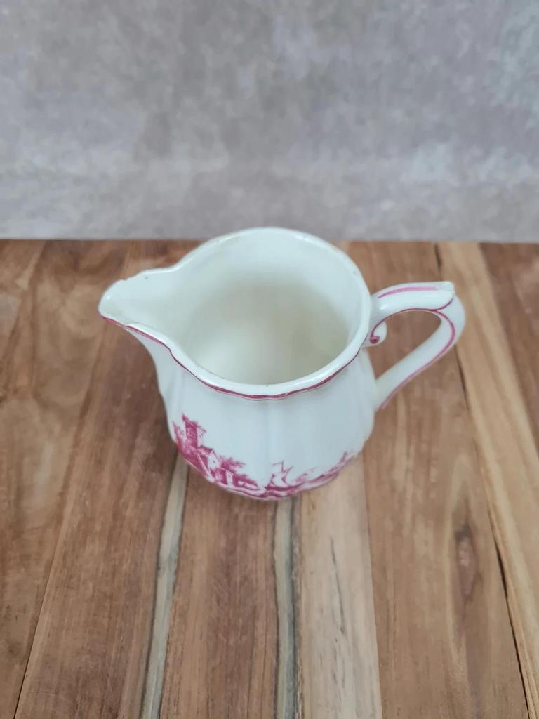 Petit pichet ancien Gien – décor “paysage Rose” 🌸