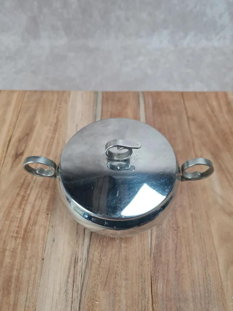 Petit sucrier vintage en inox – Made in France