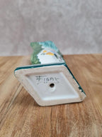 🌿 Petit vase en faïence signé Figas – décor fleuri main 🌸