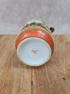 Petit vase japonais ancien Satsuma Moriage 🎎 décor bouddhique