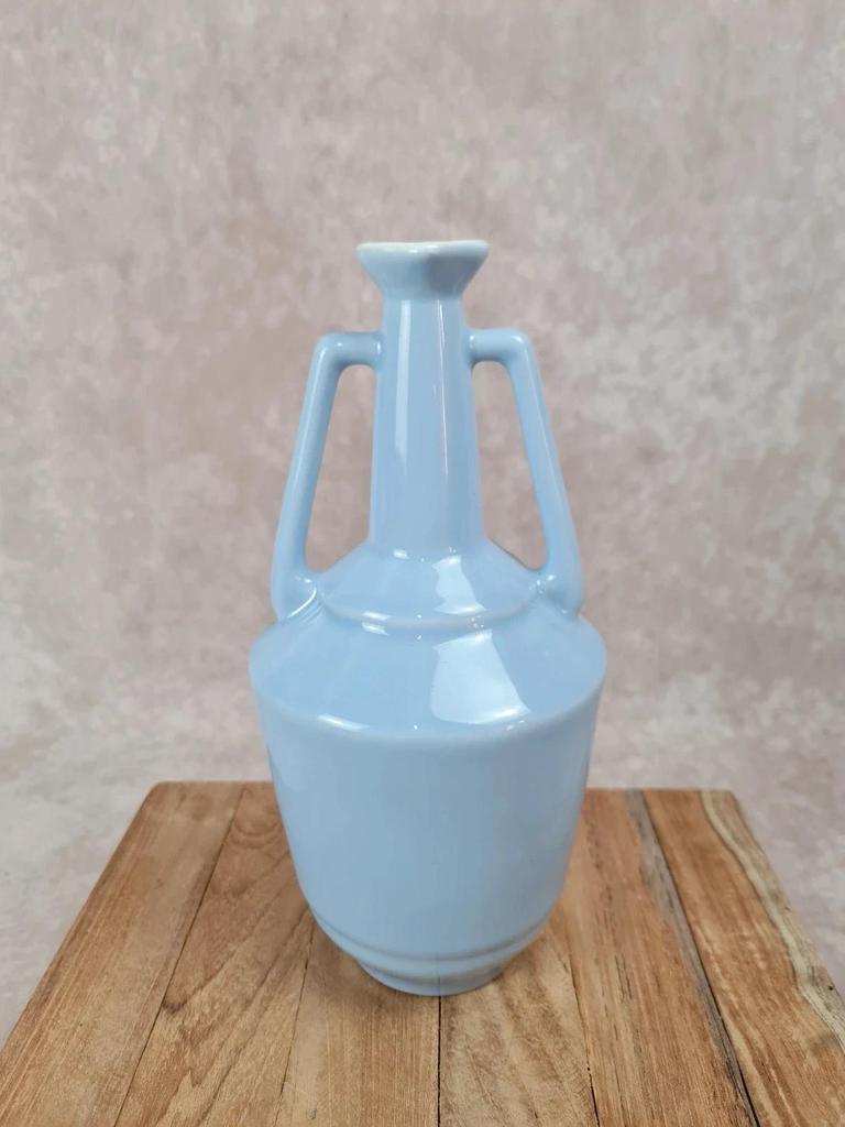 Petit vinaigrier vintage en faïence bleu ciel 💙