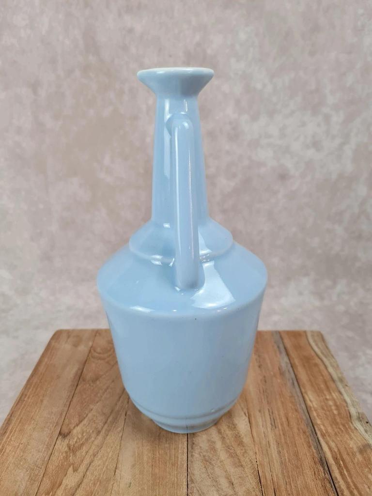 Petit vinaigrier vintage en faïence bleu ciel 💙