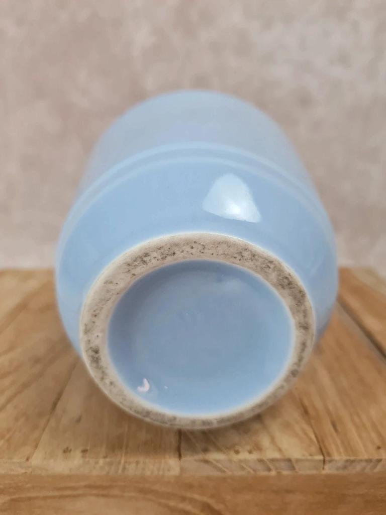 Petit vinaigrier vintage en faïence bleu ciel 💙