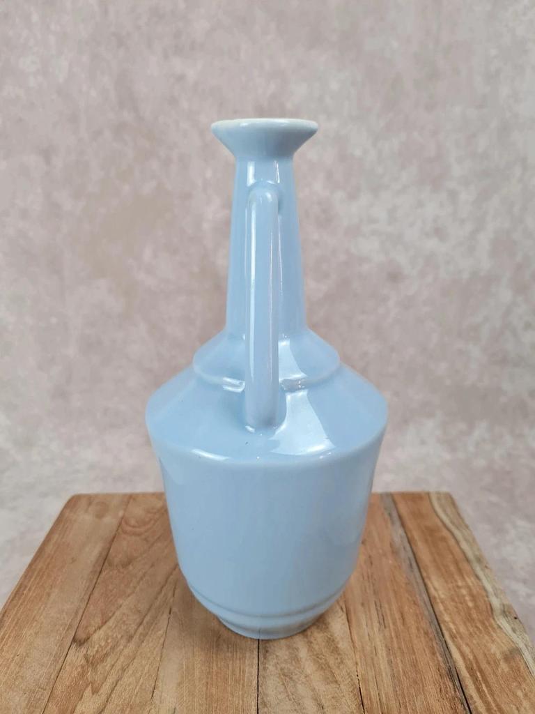 Petit vinaigrier vintage en faïence bleu ciel 💙