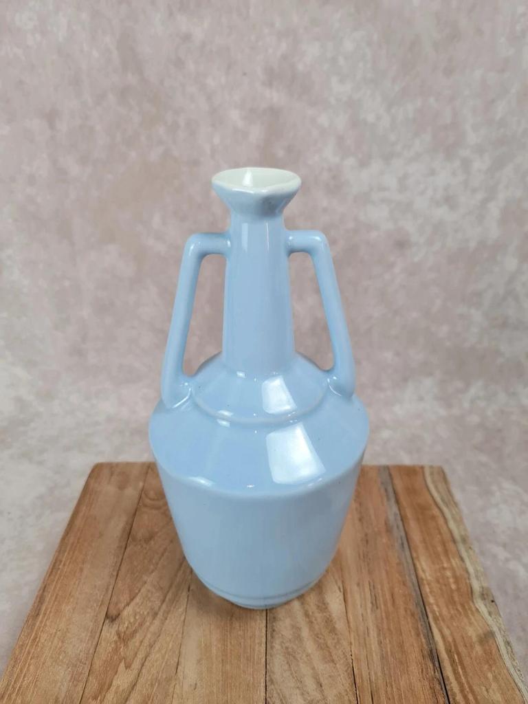 Petit vinaigrier vintage en faïence bleu ciel 💙