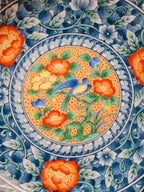 Petite assiette creuse chinoise décor floral et oiseau 🐦🌸