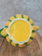 Pichet Longchamp France – Céramique jaune & vert – Vintage années 50/60