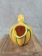 Pichet Longchamp France – Céramique jaune & vert – Vintage années 50/60