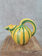 Pichet Longchamp France – Céramique jaune & vert – Vintage années 50/60