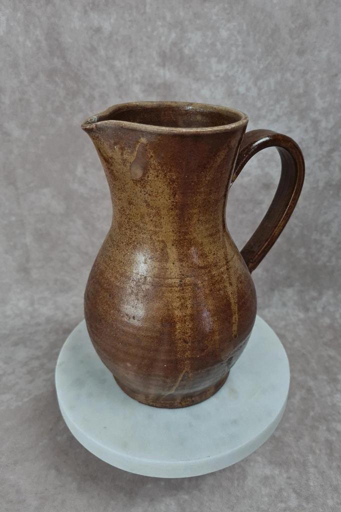 Pichet vintage en grès vernissé brun 🍂