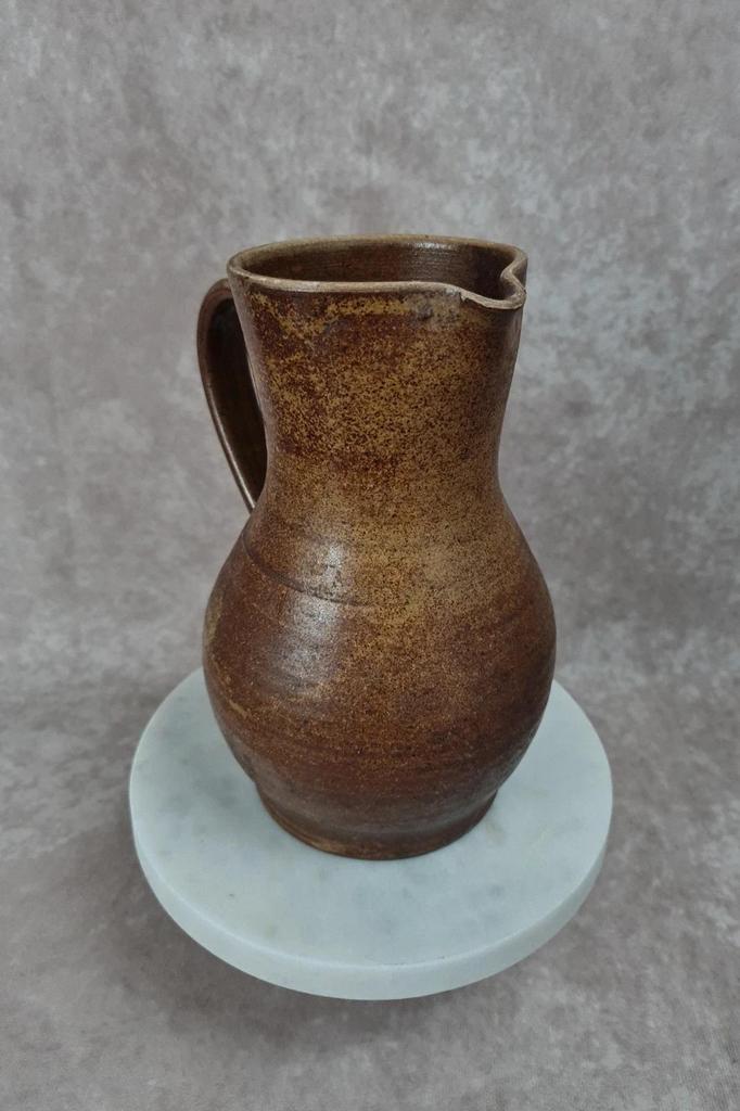 Pichet vintage en grès vernissé brun 🍂