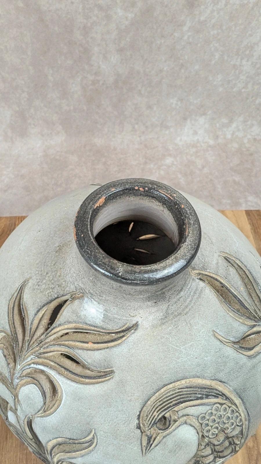 Pied de lampe ou photophore vintage signé Fonck & Matéo – Vallauris