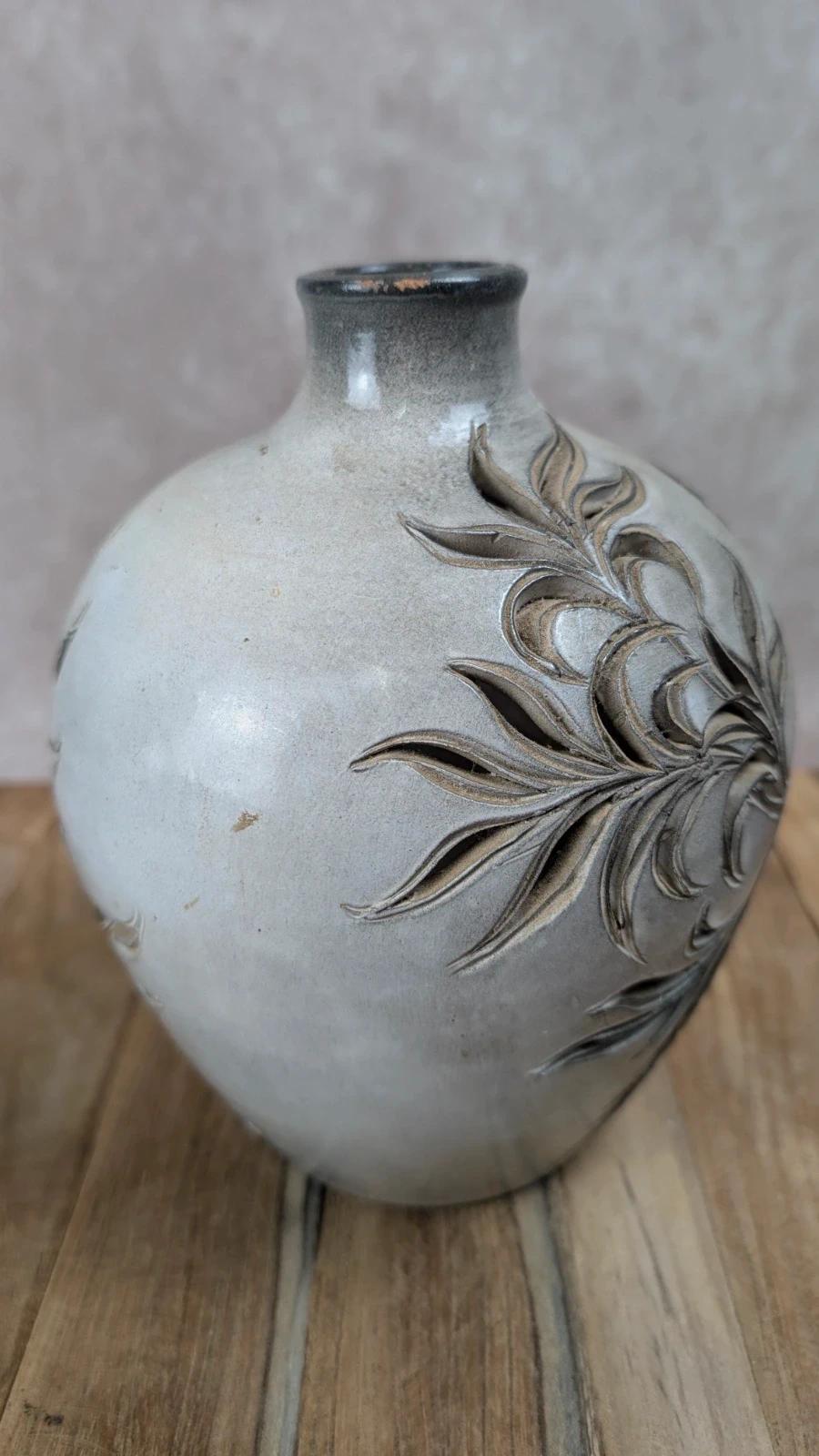 Pied de lampe ou photophore vintage signé Fonck & Matéo – Vallauris