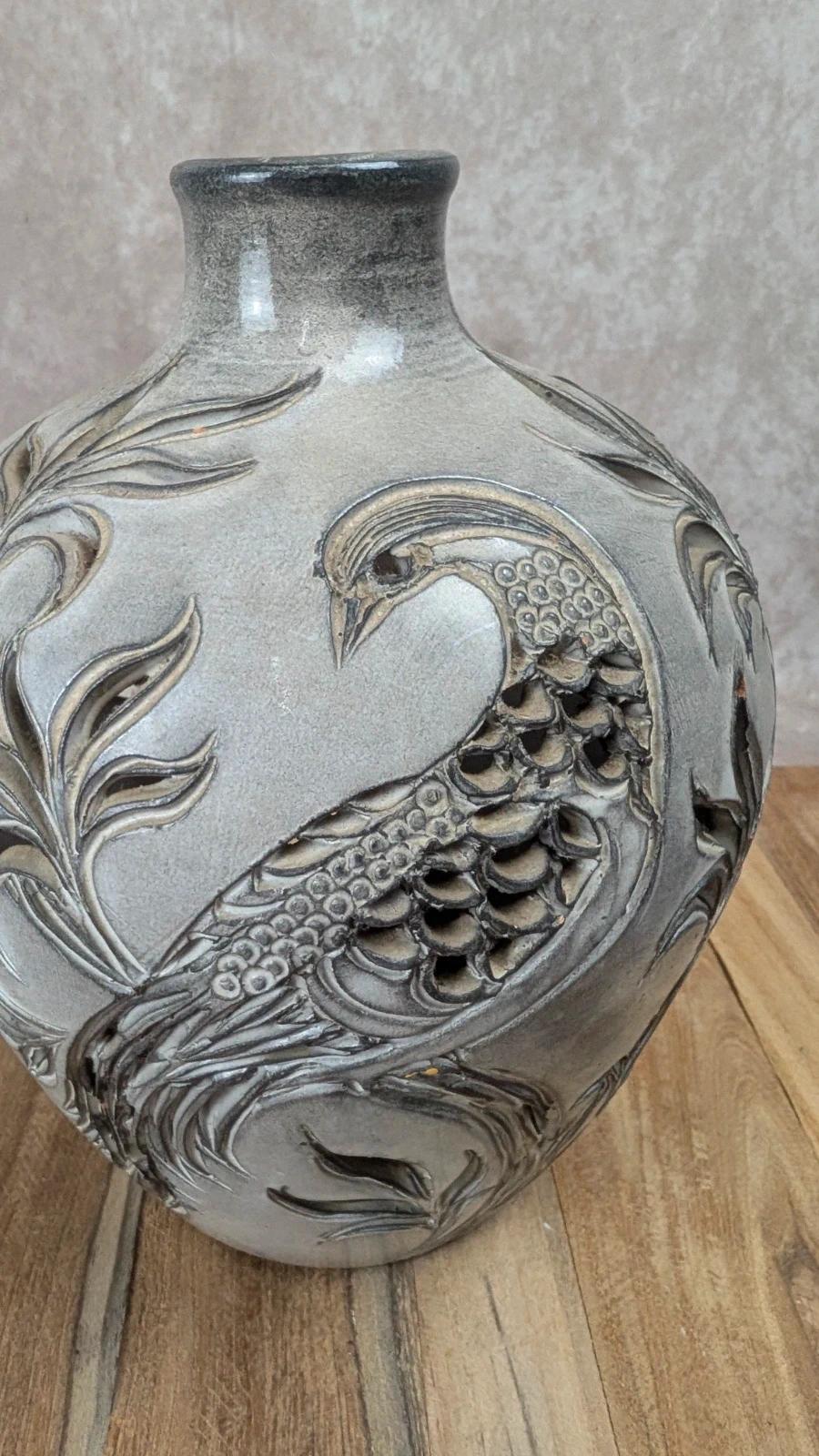 Pied de lampe ou photophore vintage signé Fonck & Matéo – Vallauris