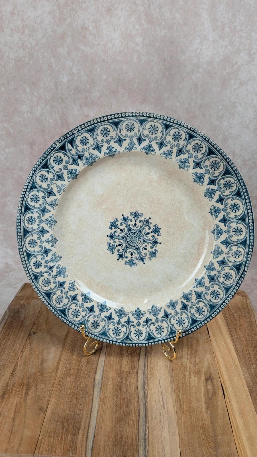 Plat ancien Badonviller – Modèle Oriental – Décor bleu