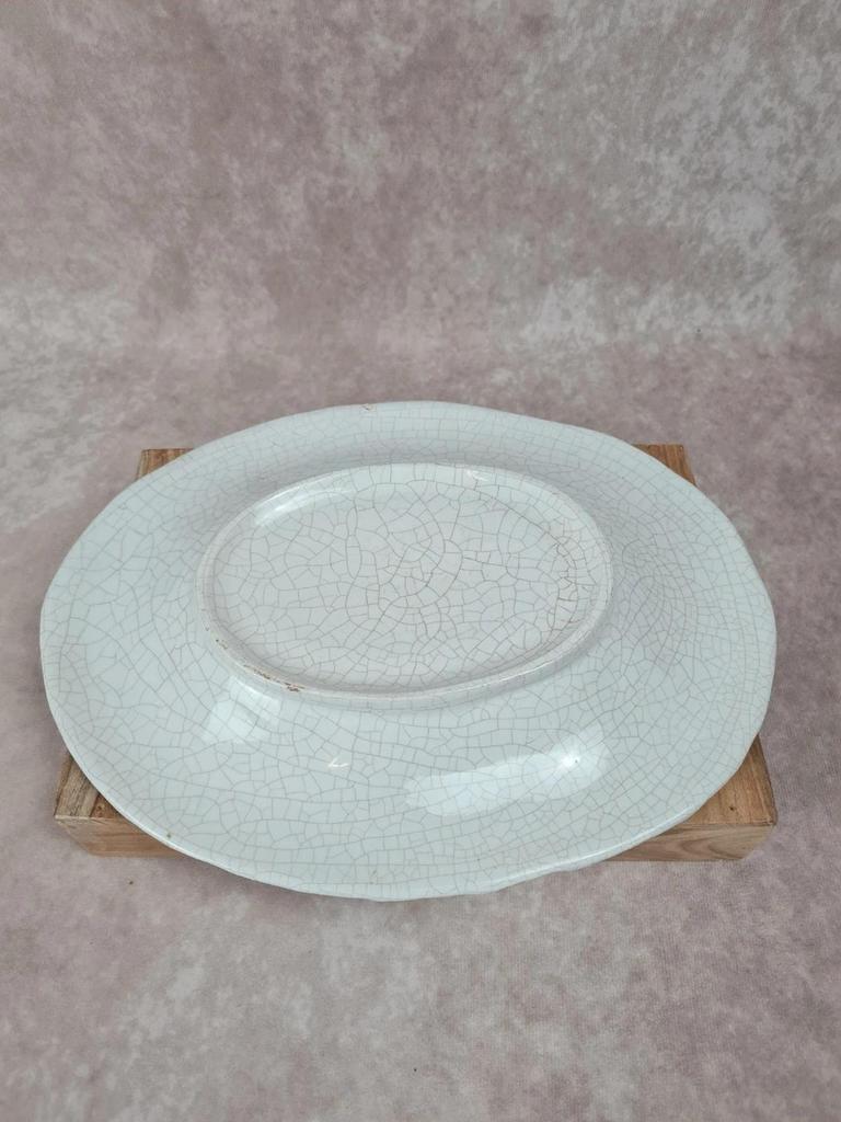 Plat ancien en faïence décor floral peint main 🌸 Xixe siècle
