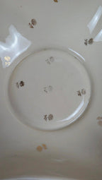 Plat ancien en porcelaine de Limoges – décor doré délicat