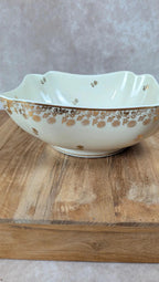 Plat ancien en porcelaine de Limoges – décor doré délicat