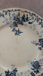Plat ancien Terre de Fer Boulenger – modèle Floréal – Choisy - le - roi