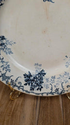 Plat ancien Terre de Fer Boulenger – modèle Floréal – Choisy - le - roi